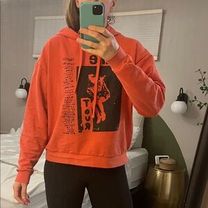 Billie Eilish 2022 Happier Than Ever Tour Hoodie Sweatshirt Orange L